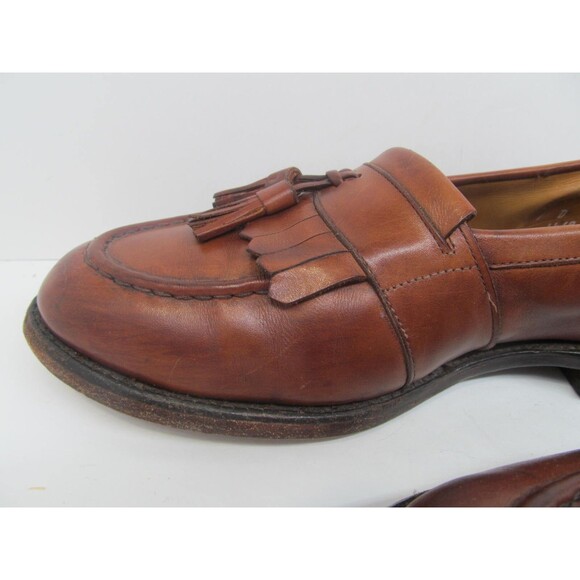 Allen Edmonds Newport Brown Leather Full Strap Tassel Loafers Mens Size 9 D main image 14